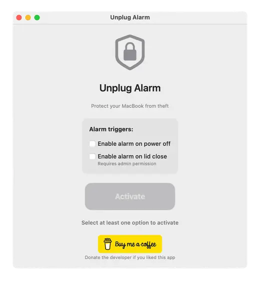 Unplug Alarm screenshot 1